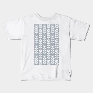 SCANDI GARDEN 01-6, white on silver grey Kids T-Shirt